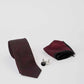 Paisley Silk Tie, Circular Cufflink & Solid Hanky Set