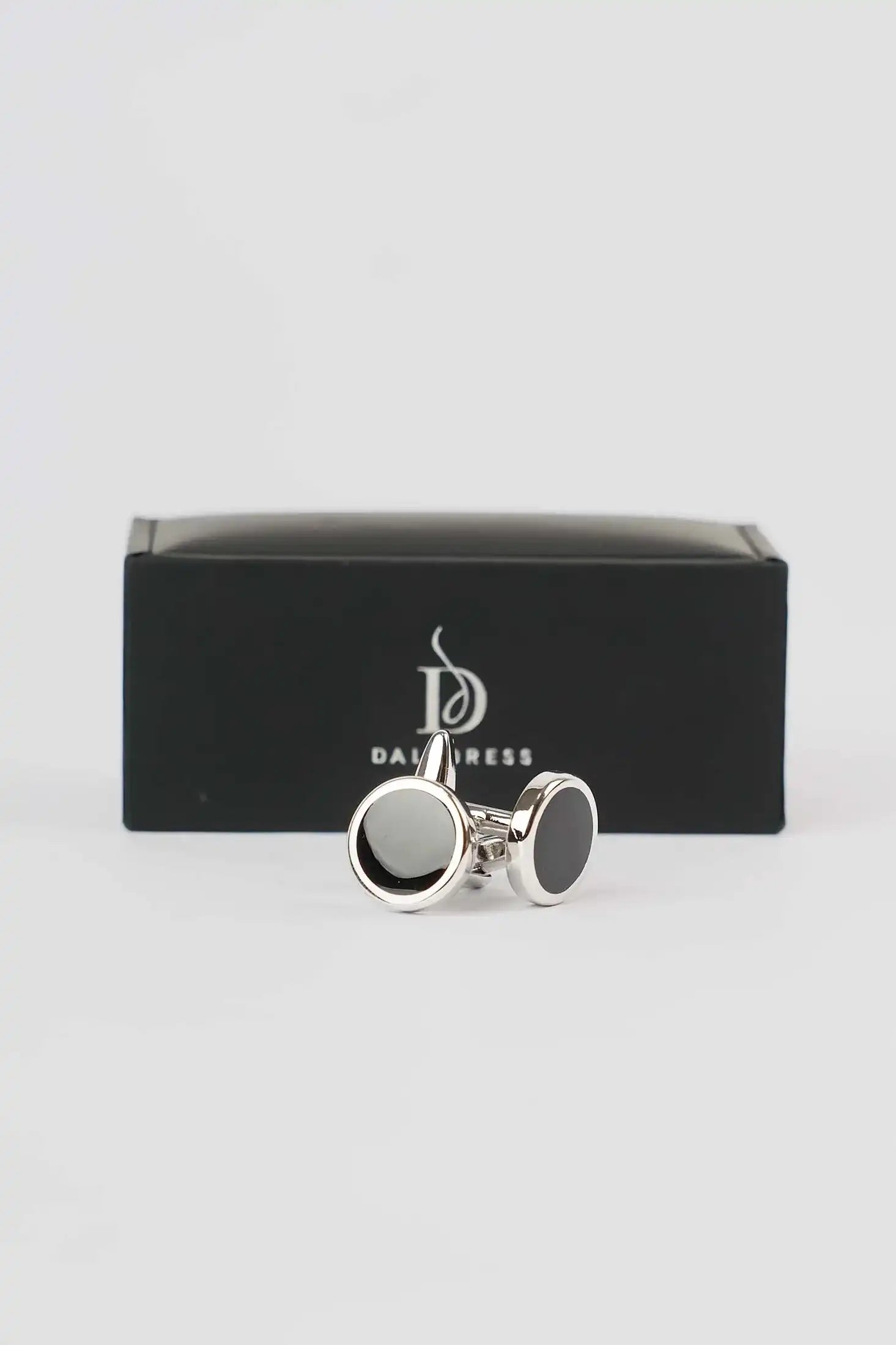 Polished Round Enamel Cufflinks