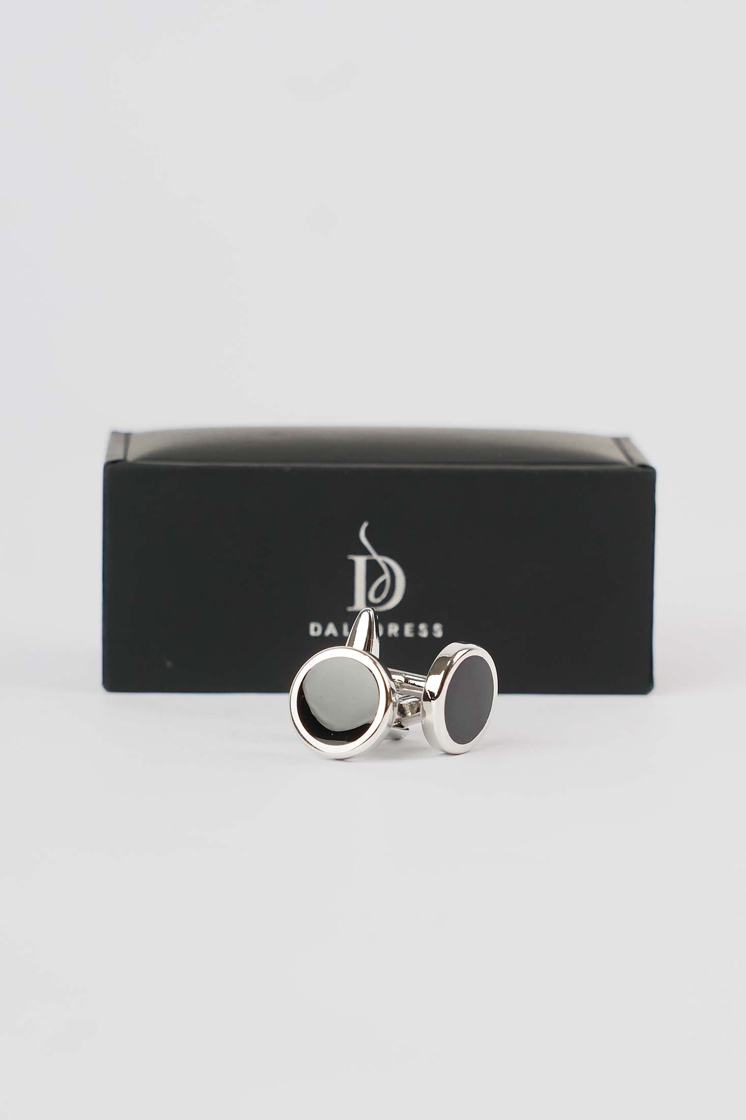 Polished Round Enamel Cufflinks