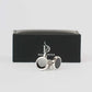 Polished Round Enamel Cufflinks