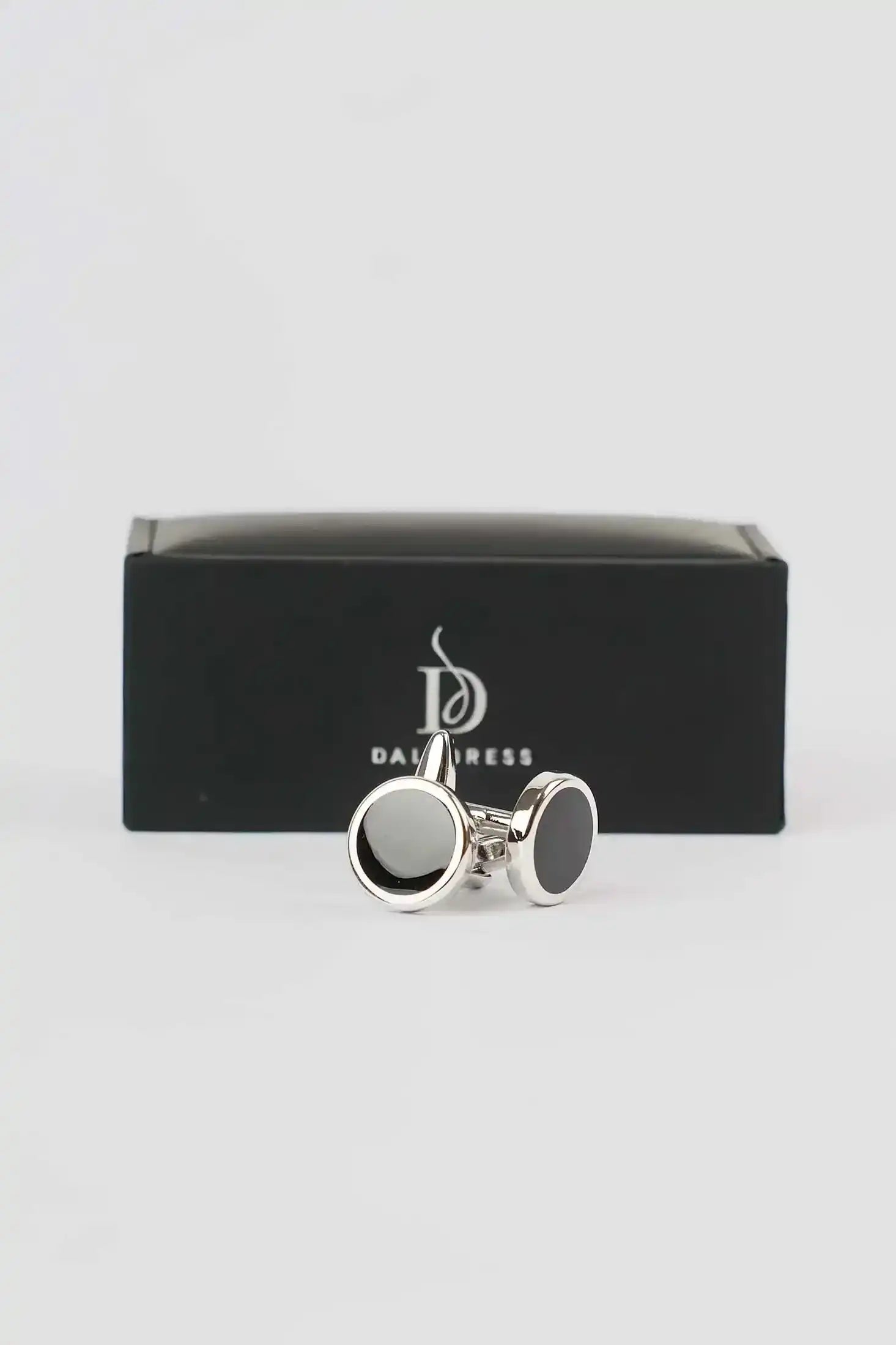 Polished Round Enamel Cufflinks