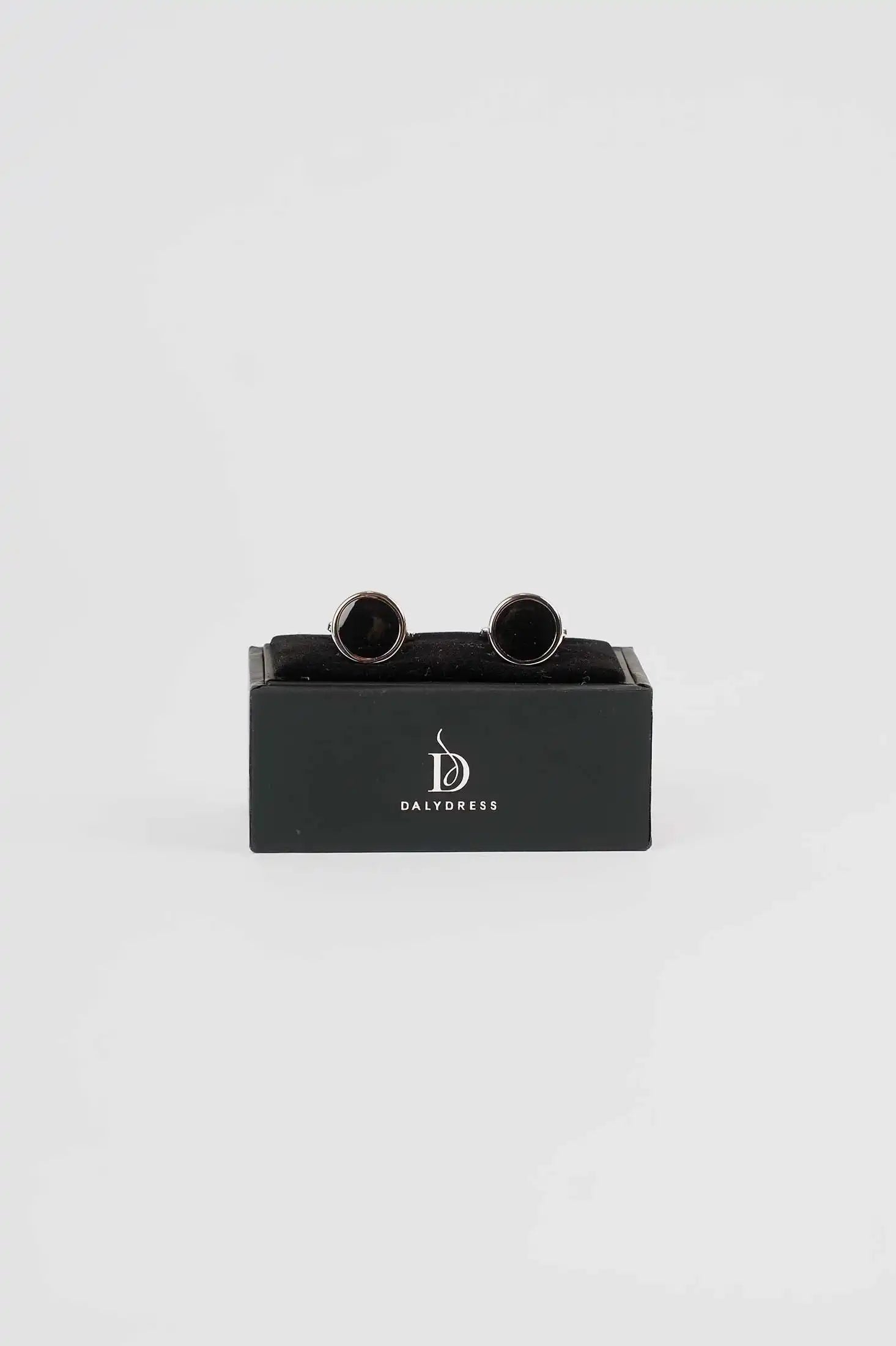 Polished Round Enamel Cufflinks