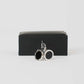 Premium Round Enamel-Trim Cufflinks