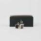 Sophisticated Carbon-Texture Square Cufflinks
