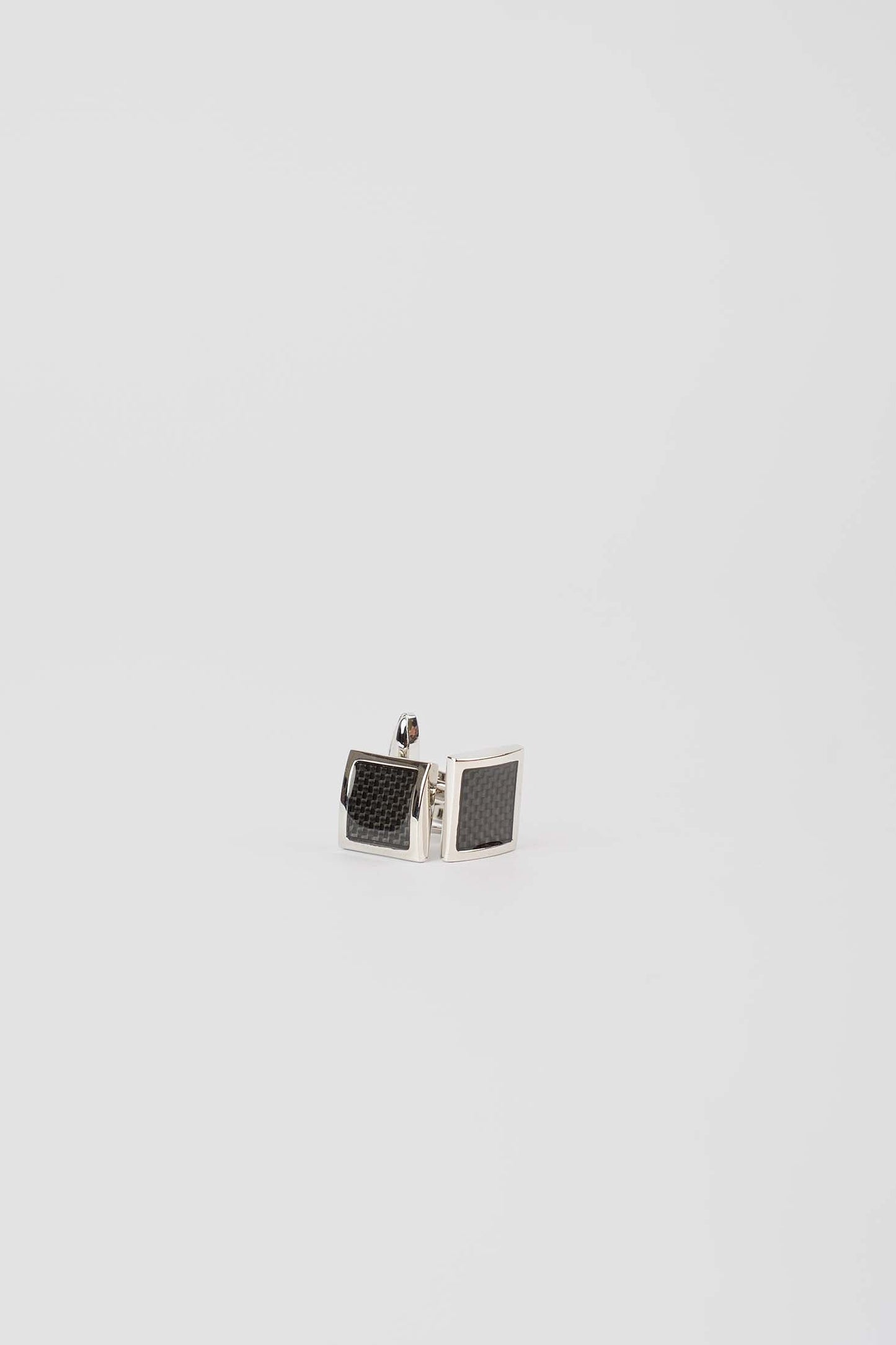 Sophisticated Carbon-Texture Square Cufflinks