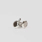 Premium Polished Round Cufflinks with Micro-Dot Center