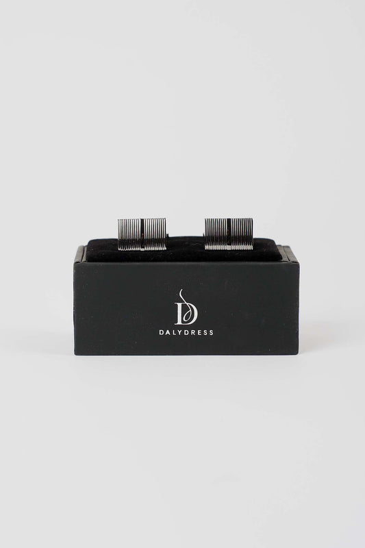 Sleek Linear-Texture Cufflinks
