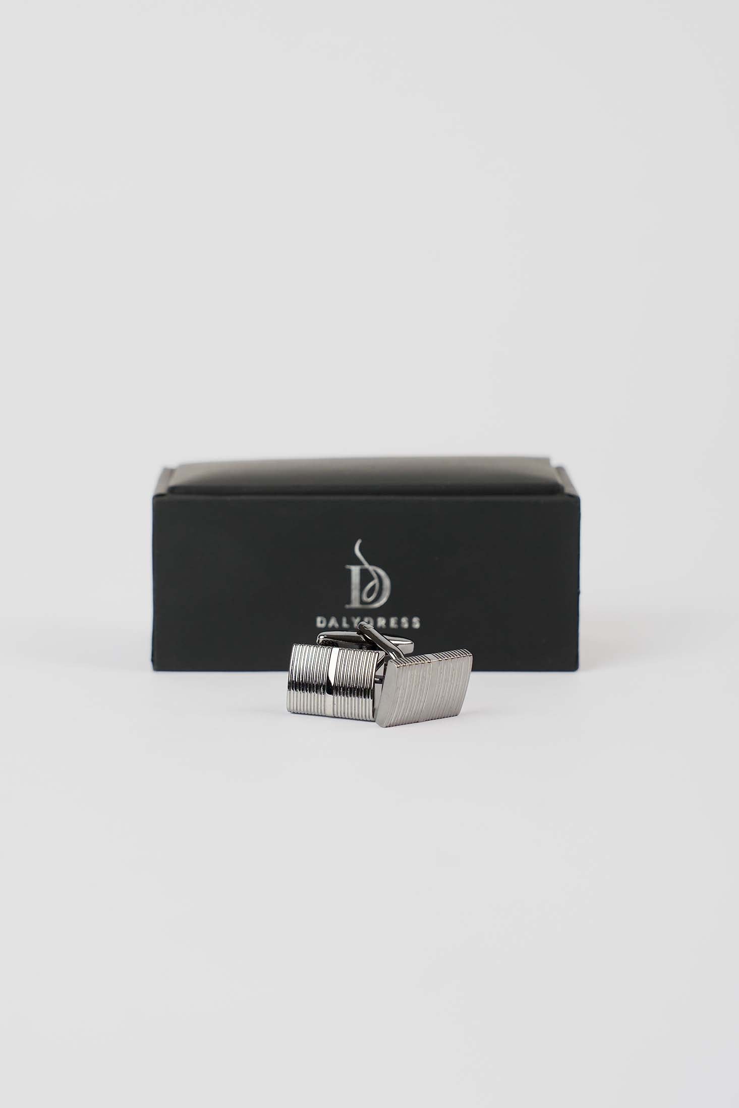 Sleek Linear-Texture Cufflinks