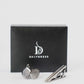 Textured Cufflink & Metal Tie Clip Set
