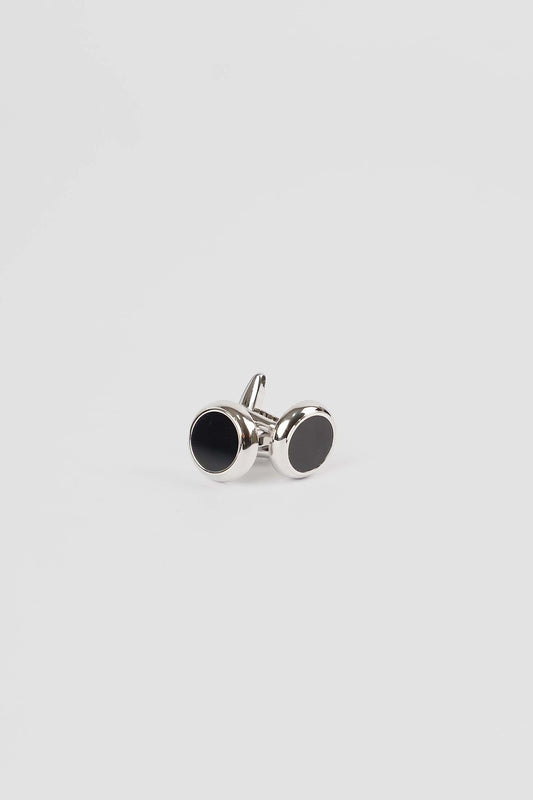Elegant Round Enamel Cufflinks