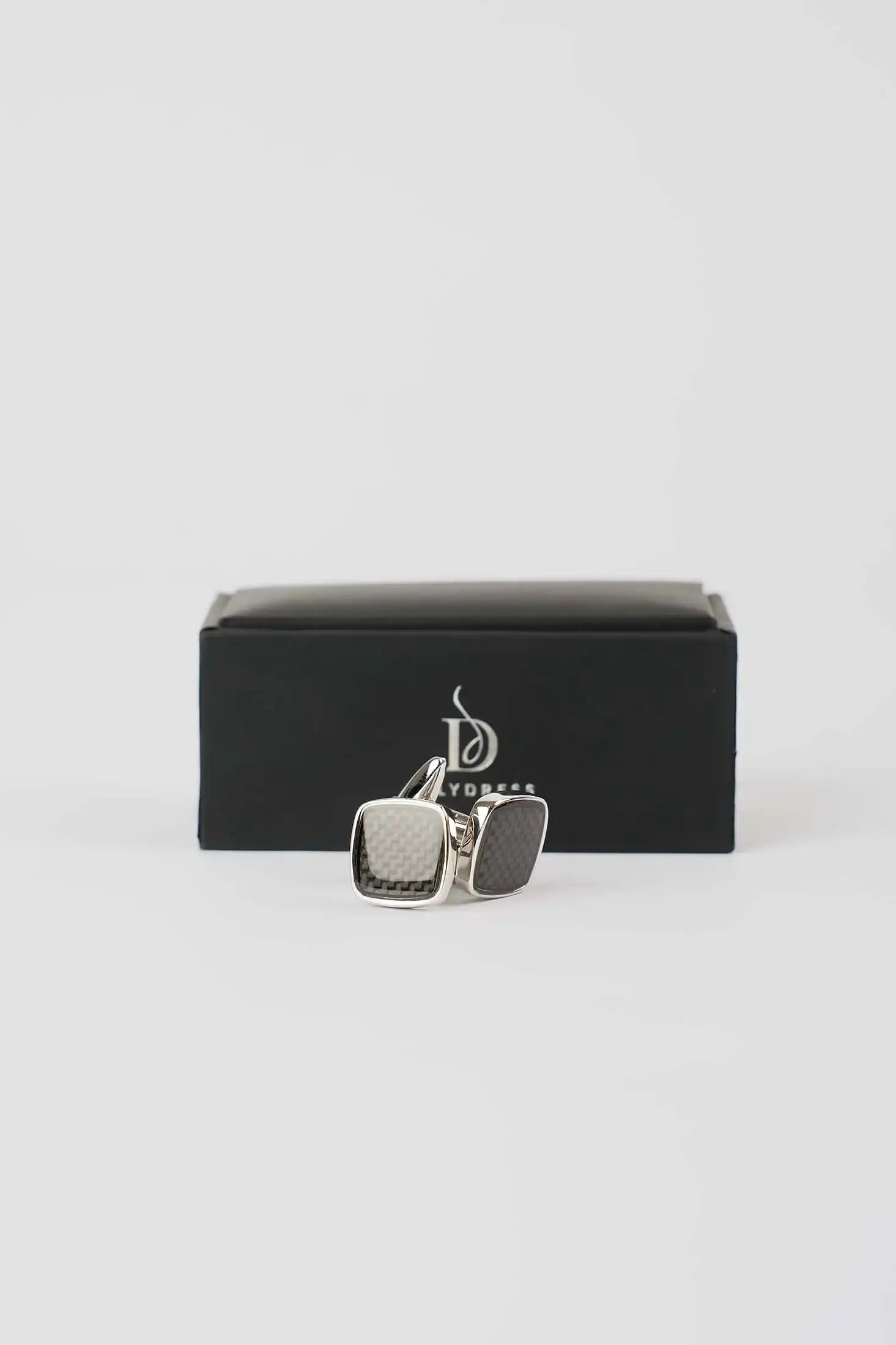 Carbon-Texture Square Cufflinks