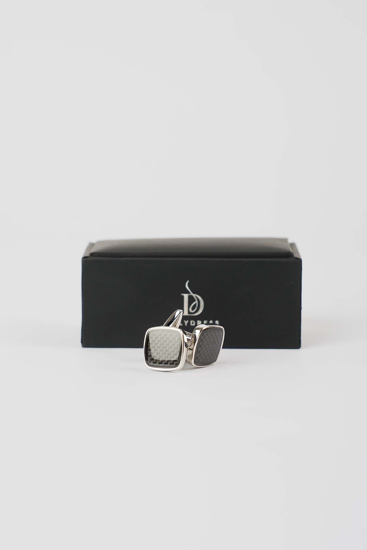 Carbon-Texture Square Cufflinks