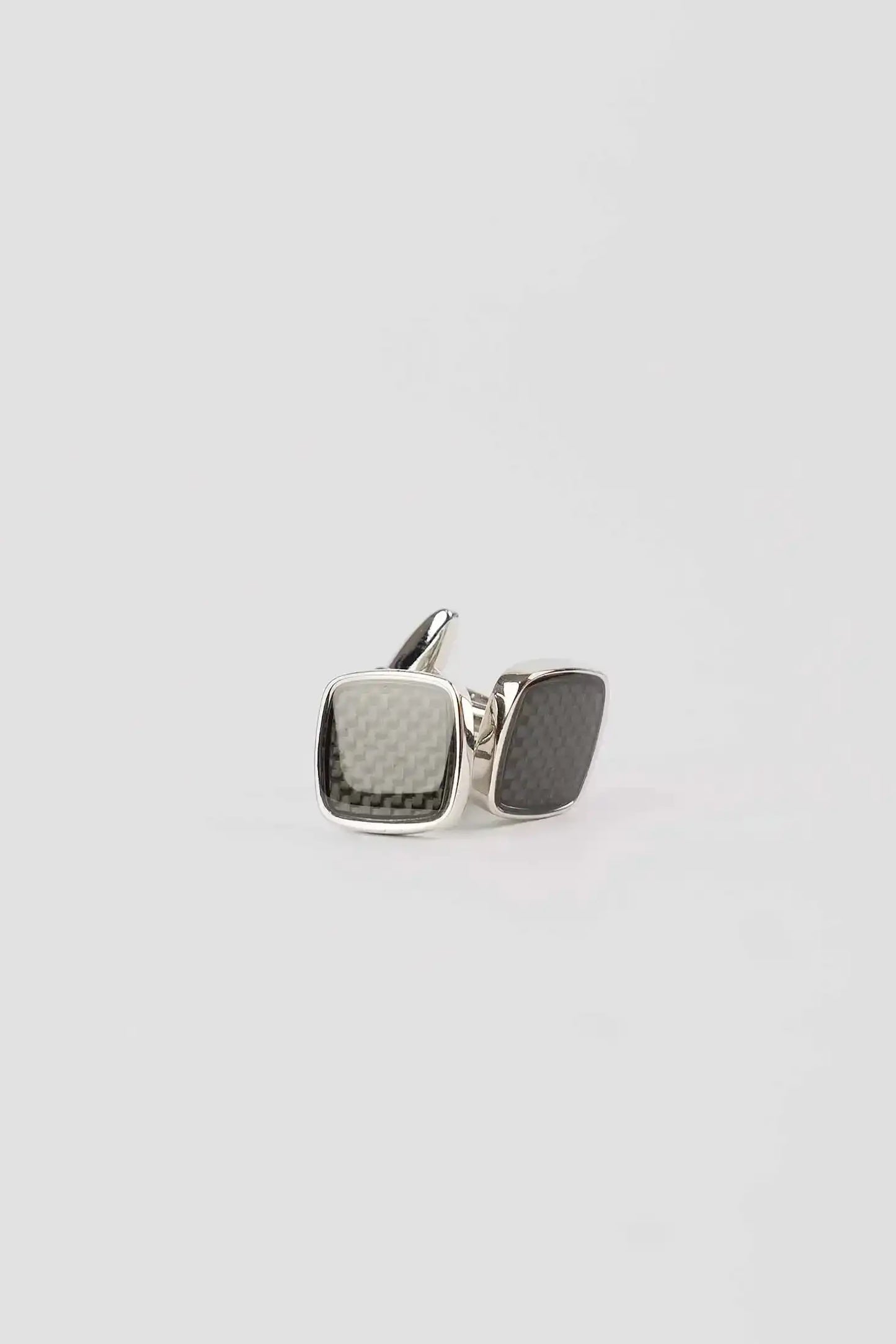 Carbon-Texture Square Cufflinks