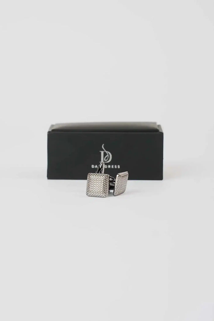 Textured Mesh Square Cufflinks