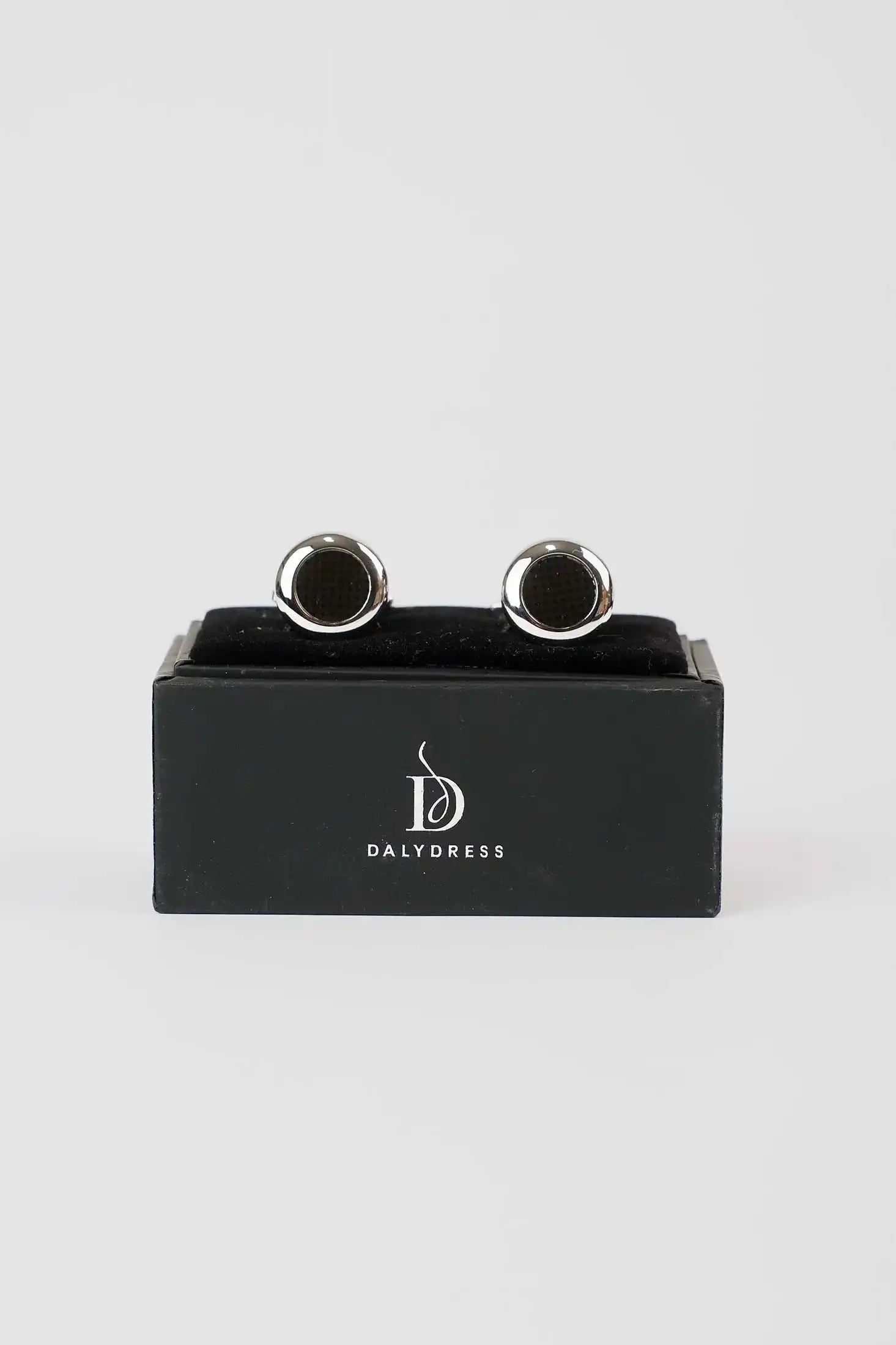 Polished Round Textured Cufflinks