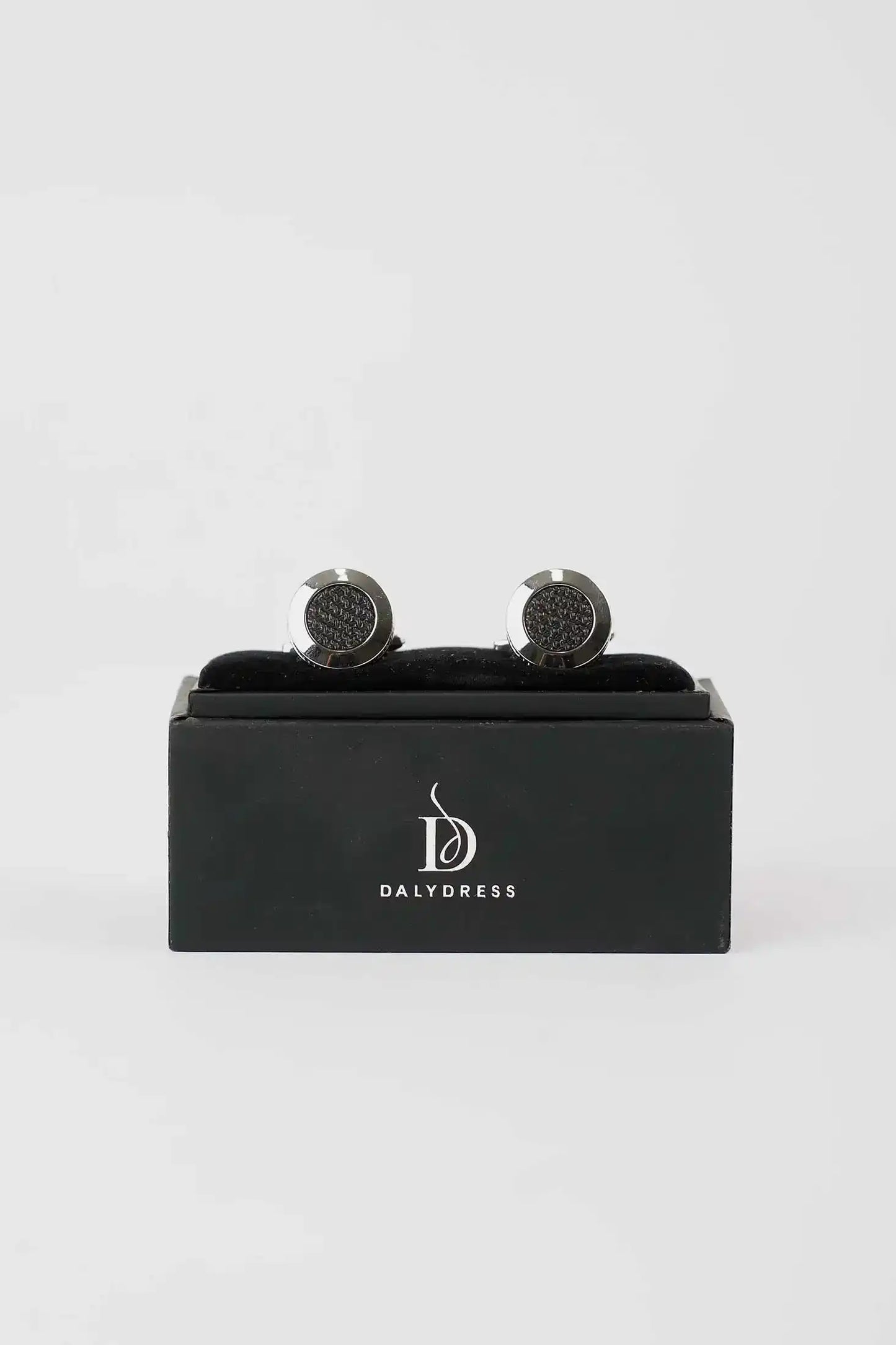 Polished Round Textured Cufflinks