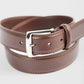 Stitched-Edge Genuine Cow Leather Belt