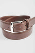 Stitched-Edge Genuine Cow Leather Belt