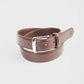 Stitched-Edge Genuine Cow Leather Belt