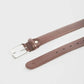 Stitched-Edge Genuine Cow Leather Belt