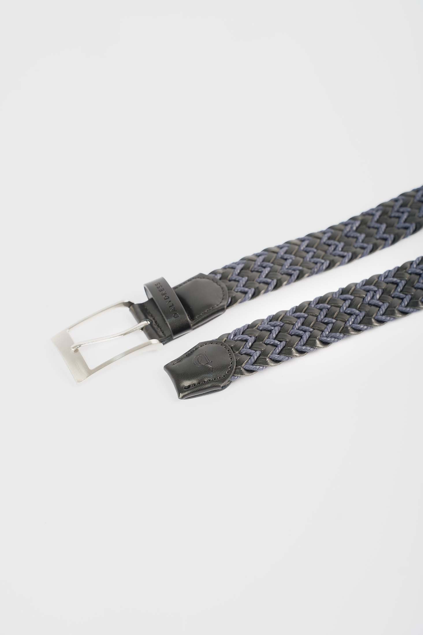 Woven Two-Tone Leather Belt