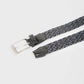 Woven Two-Tone Leather Belt