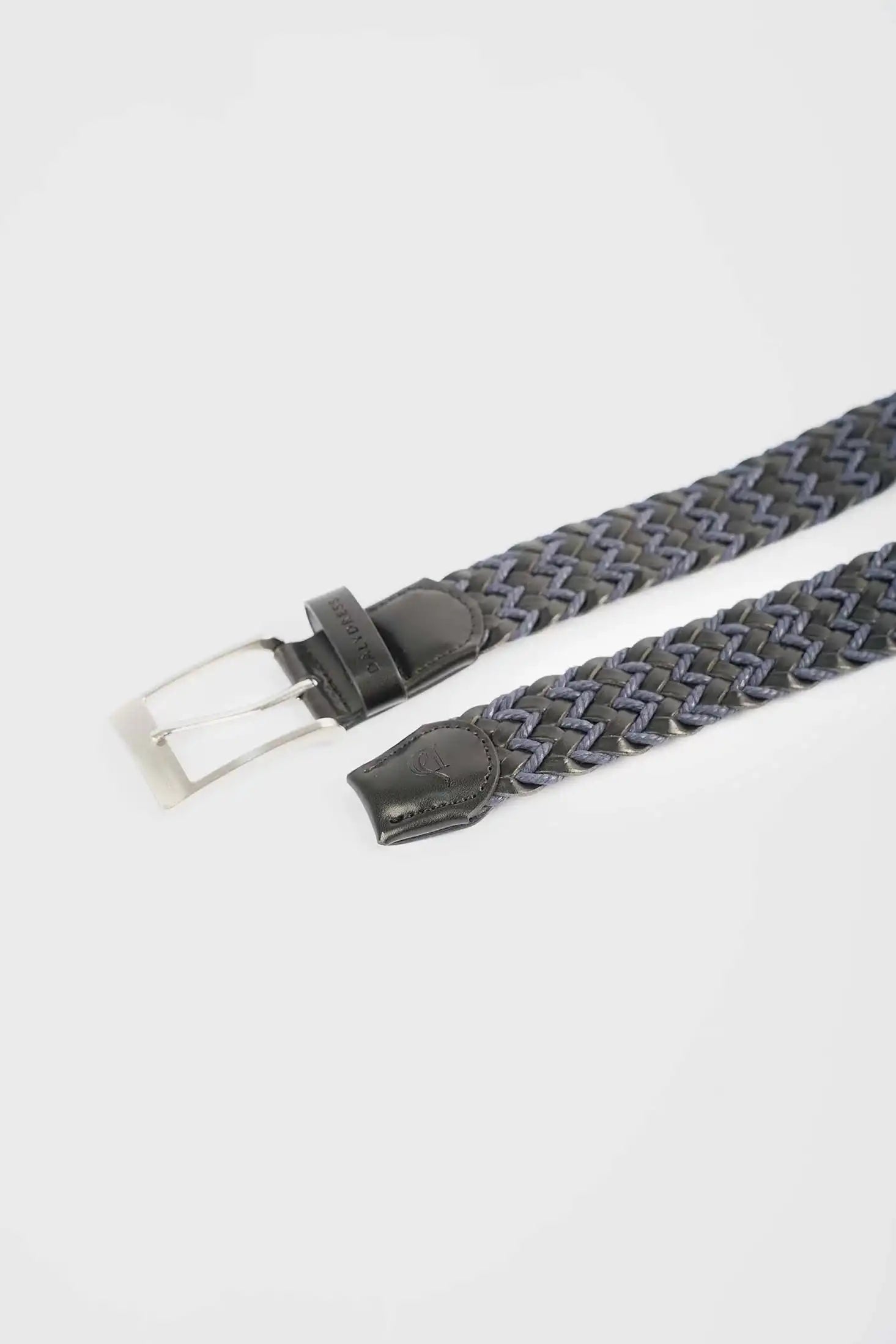 Woven Two-Tone Leather Belt