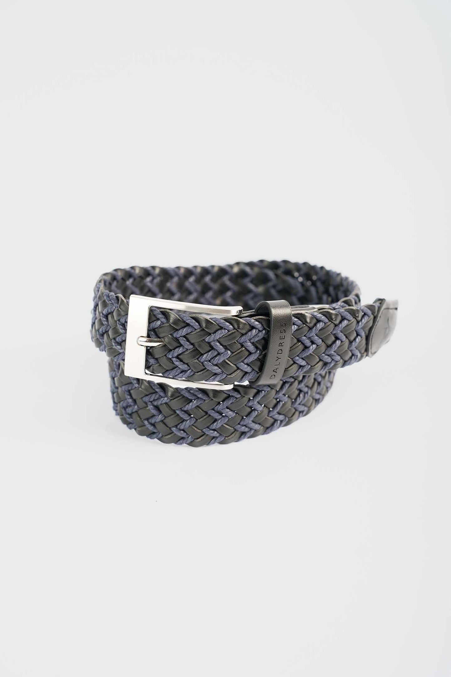 Woven Two-Tone Leather Belt