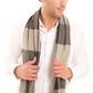 Plaids Winter Scarf with Fringes