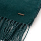 Casual Solid Scarf with Fringes Trim