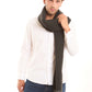 Casual Solid Scarf with Fringes Trim