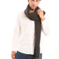 Casual Solid Scarf with Fringes Trim