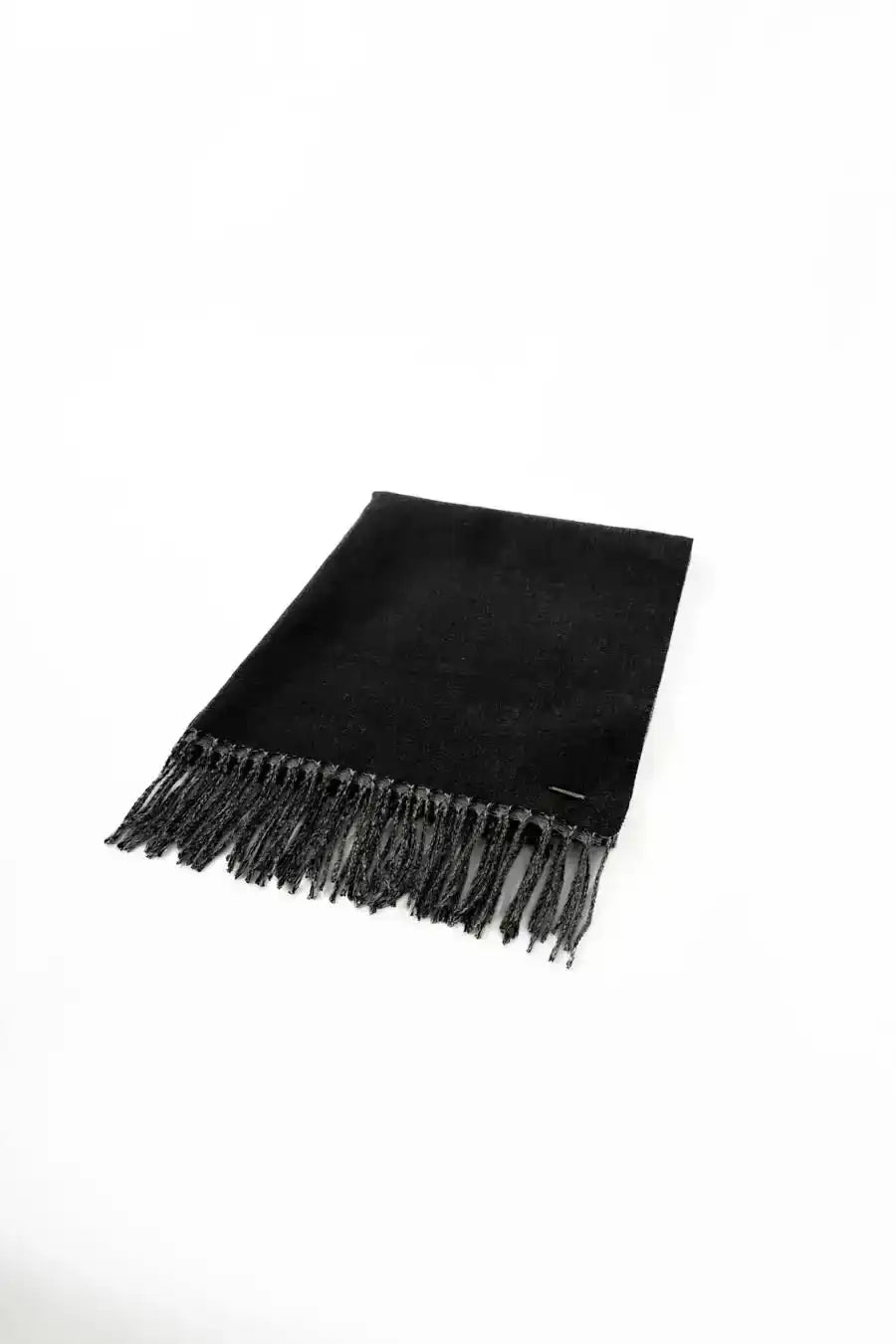 Casual Solid Scarf with Fringes Trim