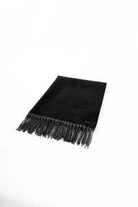 Casual Solid Scarf with Fringes Trim