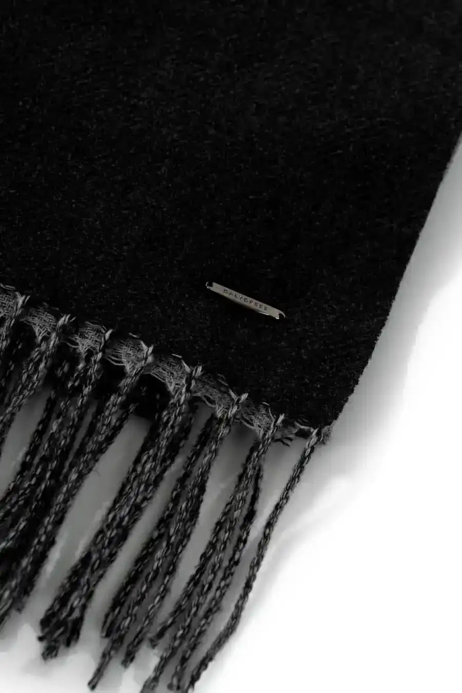 Casual Solid Scarf with Fringes Trim