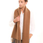 Casual Solid Scarf with Fringes Trim