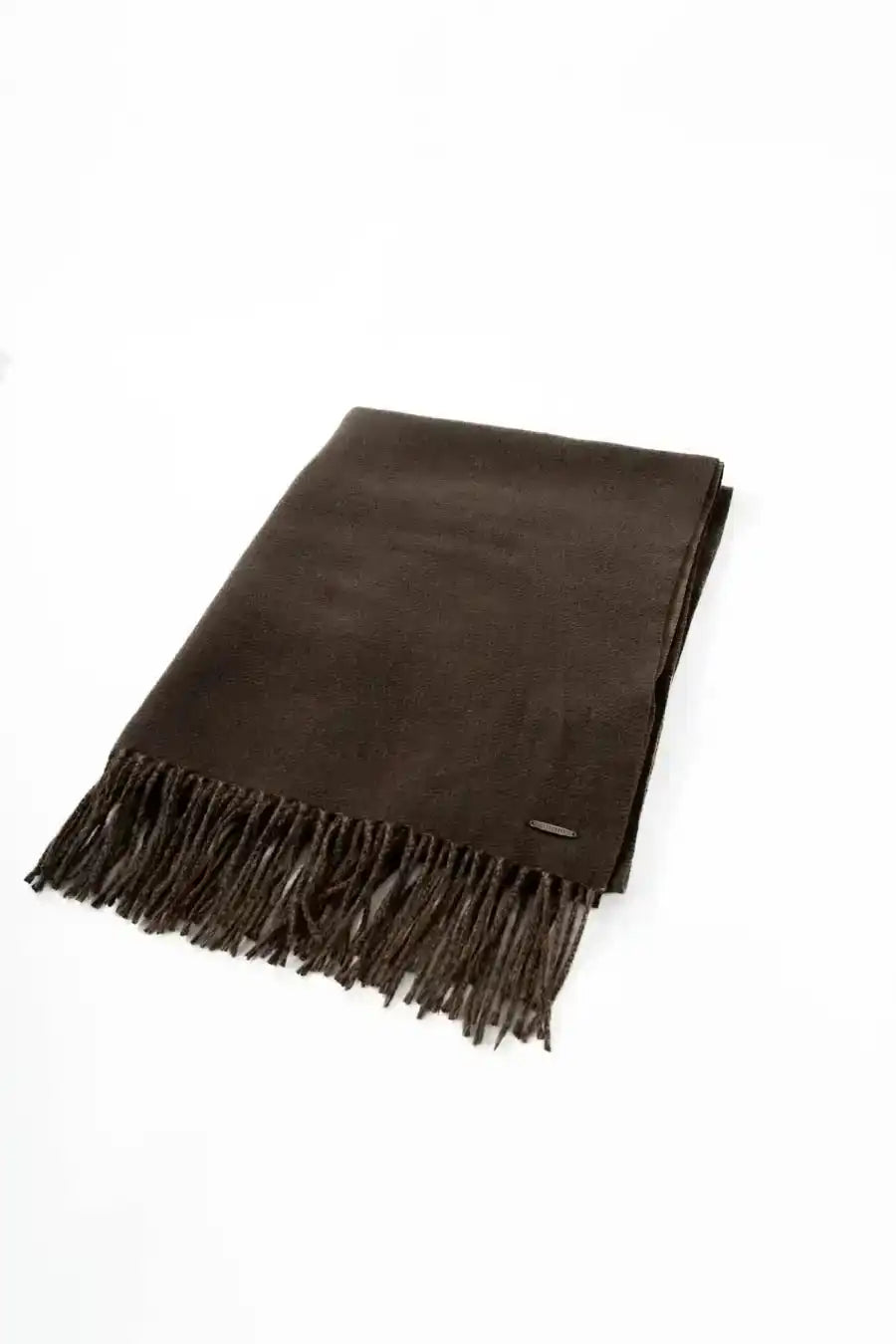 Casual Solid Scarf with Fringes Trim