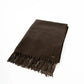 Casual Solid Scarf with Fringes Trim