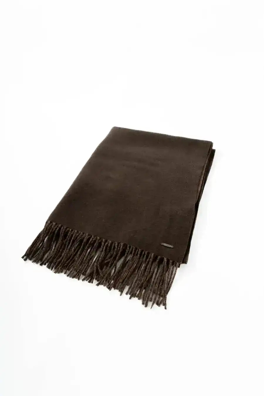 Casual Solid Scarf with Fringes Trim