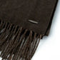 Casual Solid Scarf with Fringes Trim