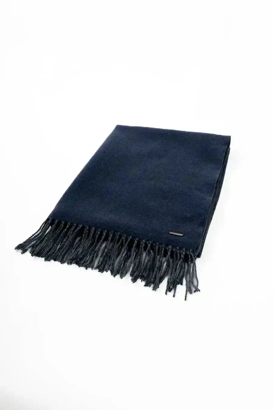 Casual Solid Scarf with Fringes Trim