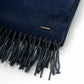 Casual Solid Scarf with Fringes Trim