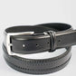 Textured Chevron Leather Belt