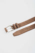 Suede-Texture Leather Blend Belt