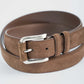 Suede-Texture Leather Blend Belt