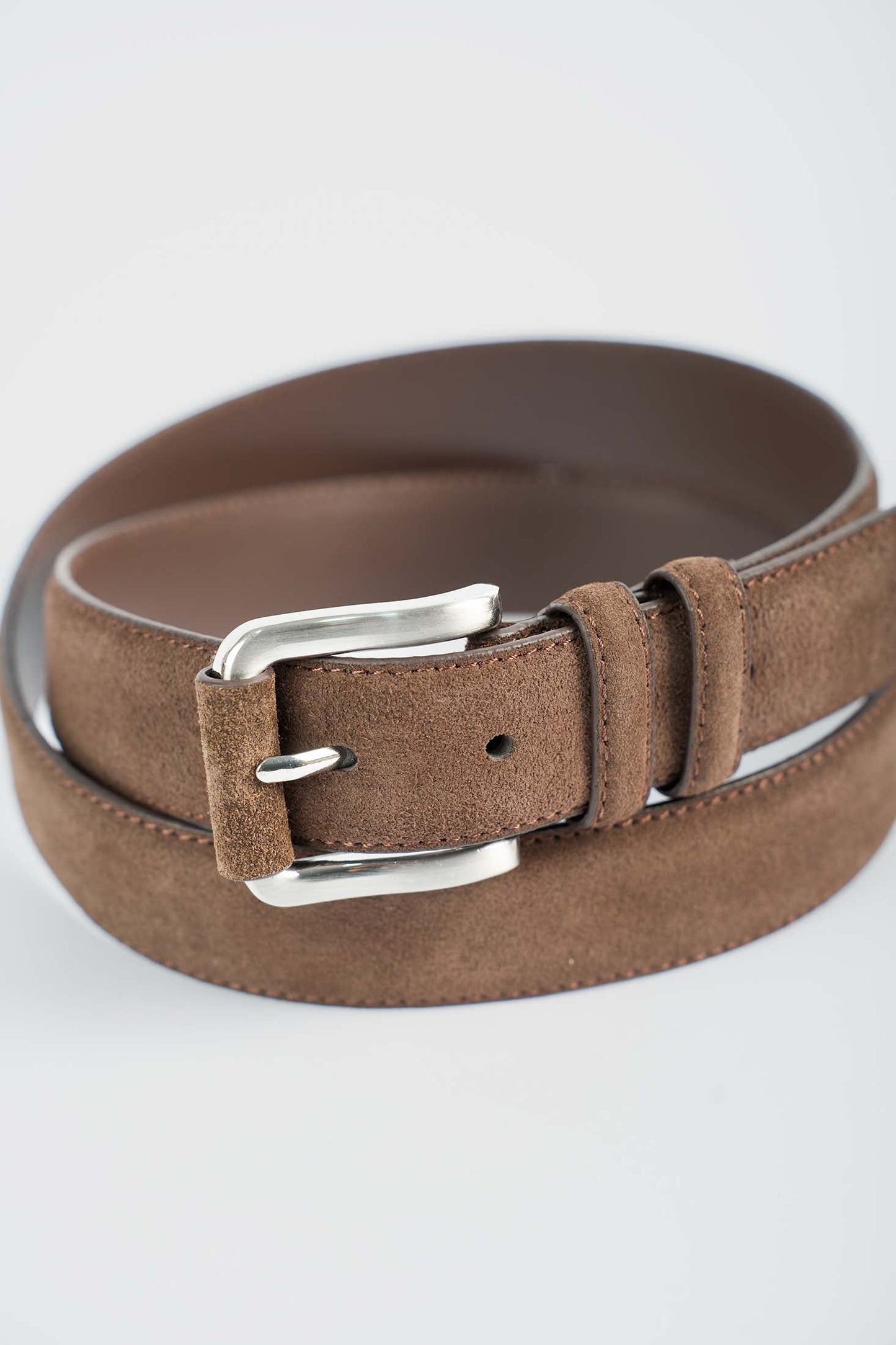 Suede-Texture Leather Blend Belt