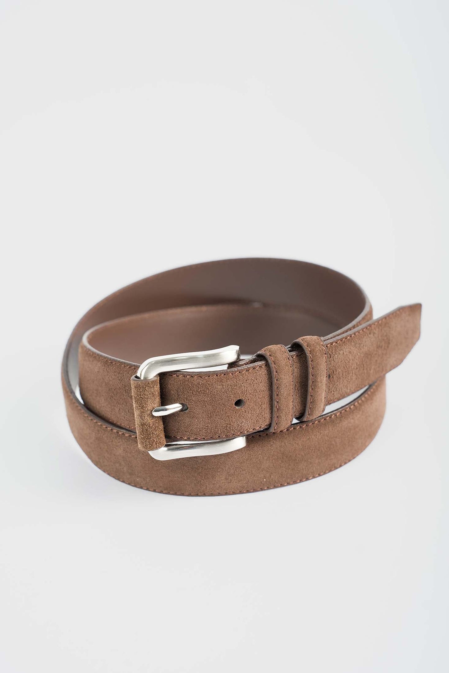 Suede-Texture Leather Blend Belt