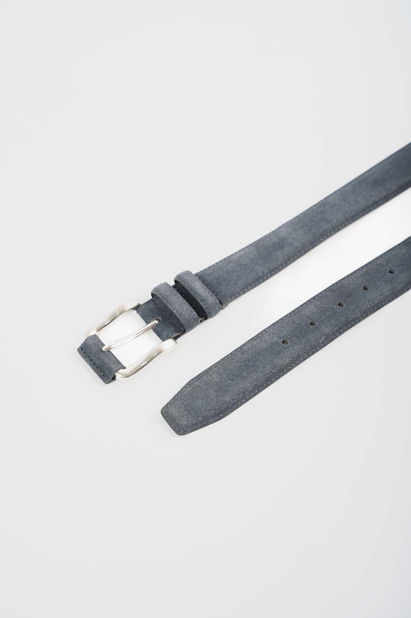 Suede-Texture Leather Blend Belt