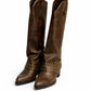 Studded Western Mid-Calf Boots
