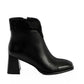 Rhinestone Trim Block Heel Ankle Boots